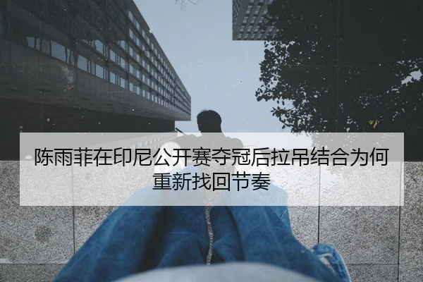 陈雨菲在印尼公开赛夺冠后拉吊结合为何重新找回节奏